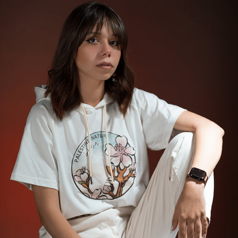 Hoodie Tee - Almond Blossom